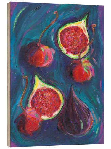 Cuadro de madera Figs and Cherries