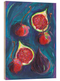 Cuadro de madera Figs and Cherries - Dawn Underwood