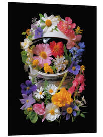 Hartschaumbild Kosmische Blumen