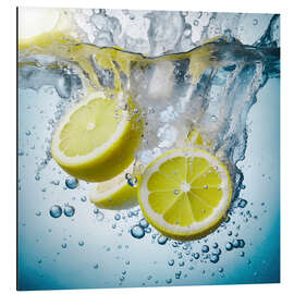 Tableau en aluminium Lemon splash - Silvio Schoisswohl