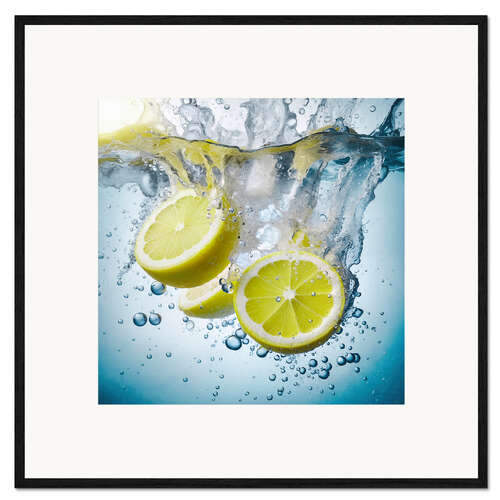 Framed art print Lemon splash