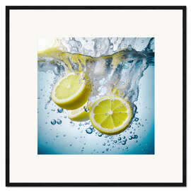 Framed art print Lemon splash - Silvio Schoisswohl