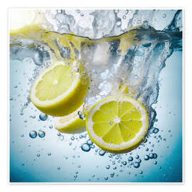 Wandbild Lemon splash - Silvio Schoisswohl