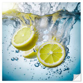 Sticker mural Lemon splash - Silvio Schoisswohl