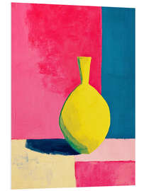 Foam board print Matisse Inspired Yellow Vase in Abstract Colour Play - UtArt