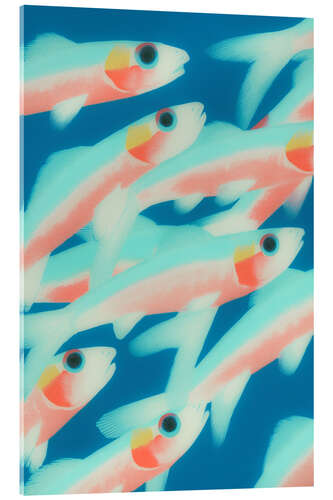 Acrylic print Pastel-coloured fish in magical light
