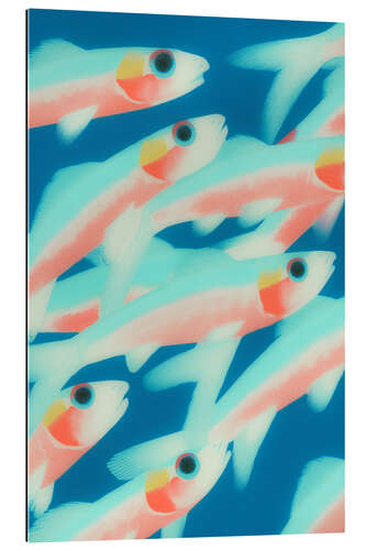 Cuadro de plexi-alu Pastel-coloured fish in magical light