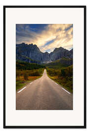 Gerahmter Kunstdruck Flakstadoy, Lofoten