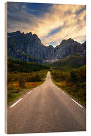 Holzbild Flakstadoy, Lofoten - Dave Derbis