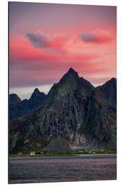 Tableau en aluminium Flakstadtinden, Lofoten - Dave Derbis