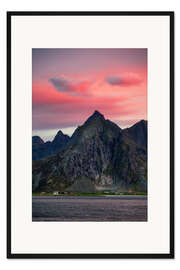Gerahmter Kunstdruck Flakstadtinden, Lofoten