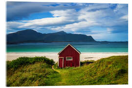 Obraz na szkle akrylowym Fisherman's huts on the beach - Dave Derbis