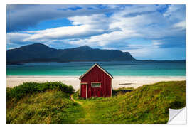 Wandsticker Fischerhütten am Strand