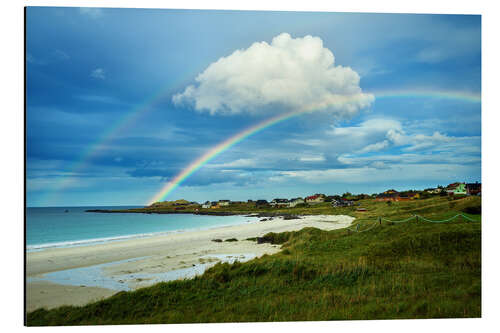 Alubild Regenbogen Strand