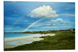 Alubild Regenbogen Strand - Dave Derbis