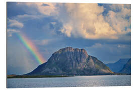 Alubild Regenbogenberg in Norwegen - Dave Derbis