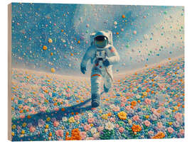 Holzbild Blumenplanet - nobelart