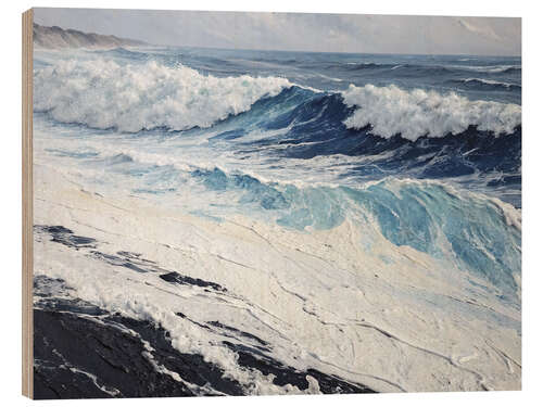 Quadro de madeira Wild waves