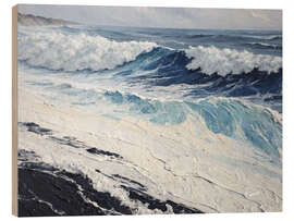 Quadro de madeira Wild waves - nobelart