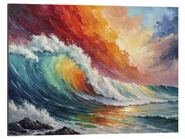 Alubild Regenbogenwelle