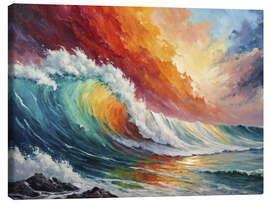 Canvas print Rainbow wave - nobelart