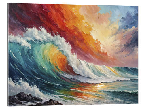 Cuadro de plexi-alu Rainbow wave