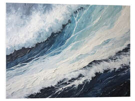 Foam board print White waves