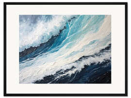 Gerahmter Kunstdruck Weiße Wellen