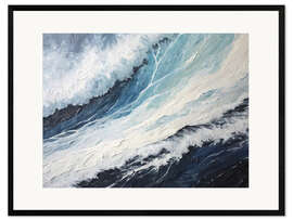 Gerahmter Kunstdruck Weiße Wellen