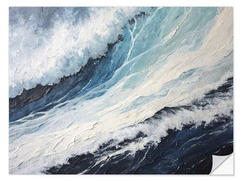 Självhäftande poster White waves