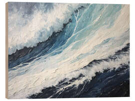 Tableau en bois White waves - nobelart