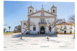 Tableau en verre acrylique Church in the Algarve in Portugal, Church of Santa Maria de Lagos - Jan Wehnert
