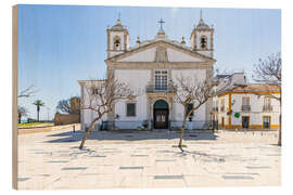 Tableau en bois Church in the Algarve in Portugal, Church of Santa Maria de Lagos - Jan Wehnert