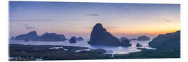 Tableau en verre acrylique Phang Nga Bay Panorama, Thailand - Jan Christopher Becke