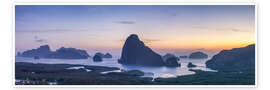 Wandbild Phang Nga Bay-Panorama, Thailand - Jan Christopher Becke