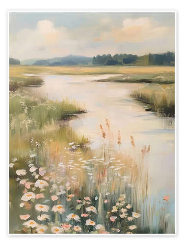 Poster Spring on the river