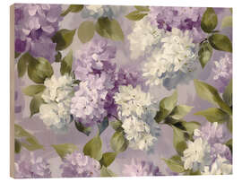 Wood print Moody Summer Lavender Flower - TAlex