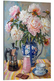 Aluminium print Still Life with Peonies - Jörg Gamroth
