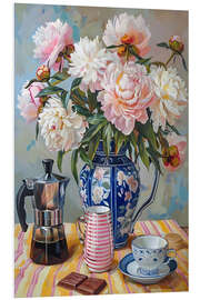 PVC print Still Life with Peonies - Jörg Gamroth