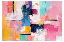 Wandsticker Farbige abstrakte Geometrie