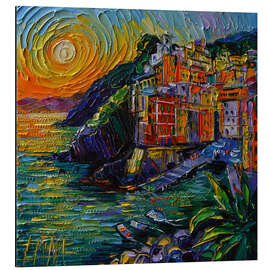 Tableau en aluminium The Colours of Riomaggiore Cinque Terre - Mona Edulesco