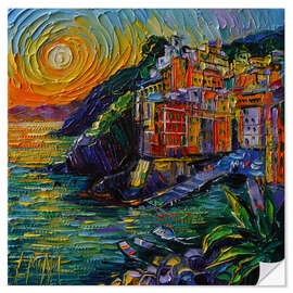 Wall sticker The Colours of Riomaggiore Cinque Terre - Mona Edulesco