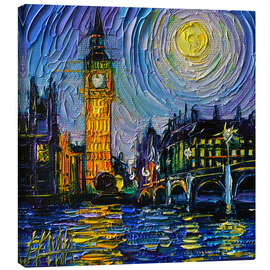 Tableau sur toile London Big Ben by night - Mona Edulesco