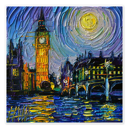 Plakat London Big Ben by night