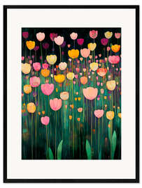 Gerahmter Kunstdruck Tulpenland