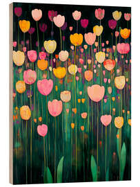 Wood print Tulip Land - Annika Persson