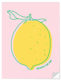 Wall sticker Squeeze the day - Lemon - Ohkimiko