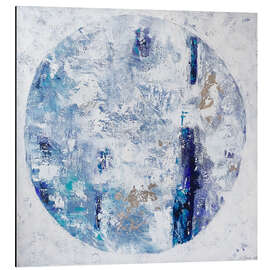 Tableau en aluminium White Moon - Adriane Dworzak