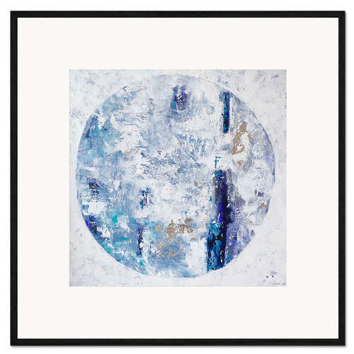 Kunsttryk i ramme White Moon
