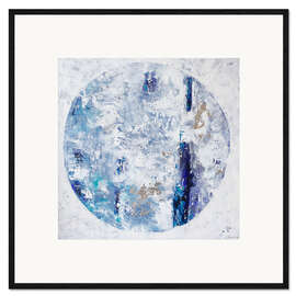 Kunsttryk i ramme White Moon